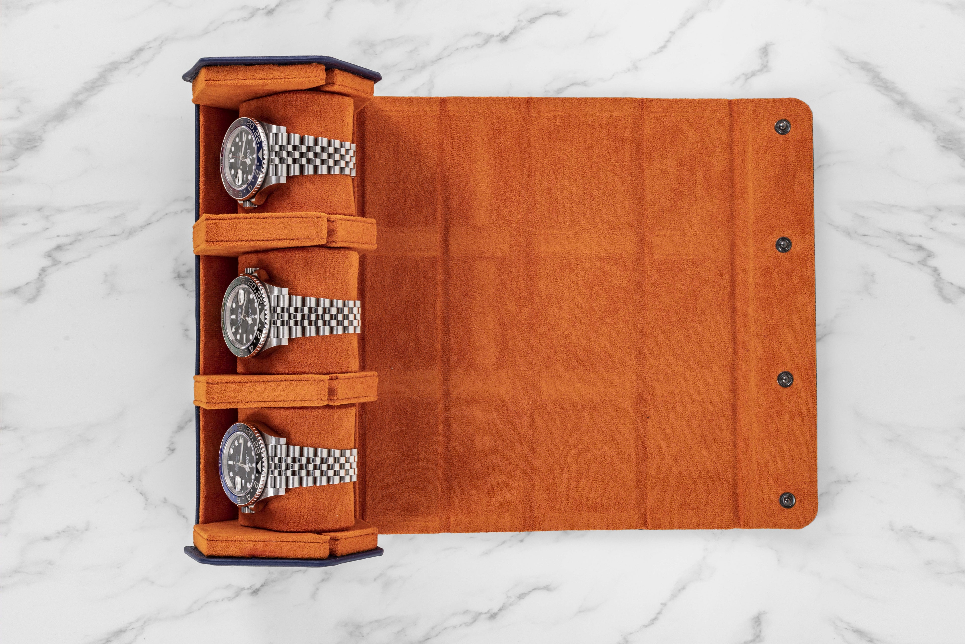 Navy & Tangerine - 3 Slots